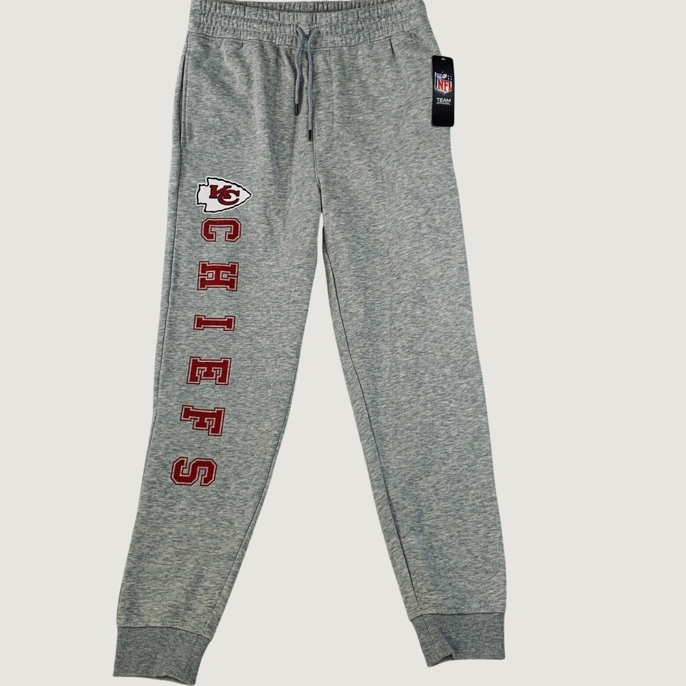 NWT NFL Team Apparel Kansas City Chiefs Sweatpants Joggers Mens Size M Gray
